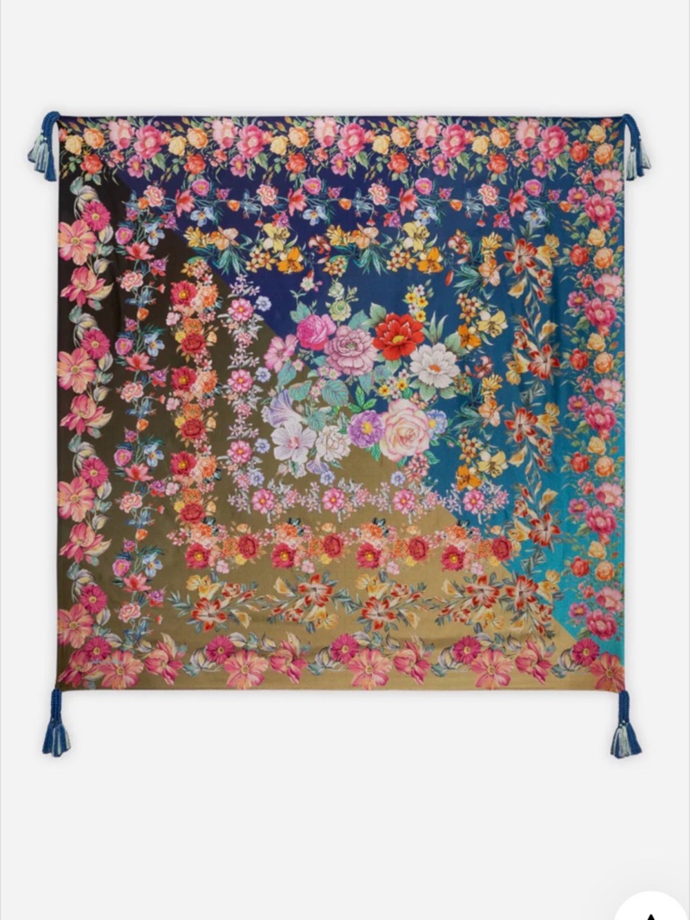 JOHNNY WAS NEUTRA SCARF 💯 SILK Vibrant Floral scarf. Brand New, Summer Must Have - Picture 9 of 17